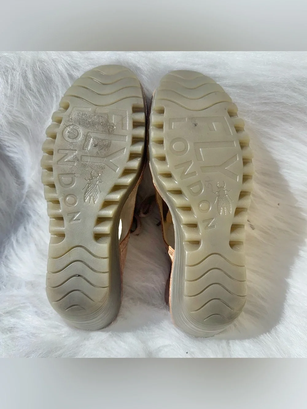 Lace-Up Metallic Taupe Wedge Sandal
